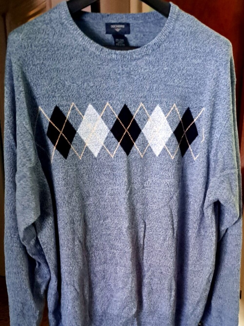 Men's Confederate Blue Acrylic SWEATER Size XXL Dockers
